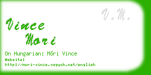 vince mori business card
