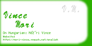 vince mori business card